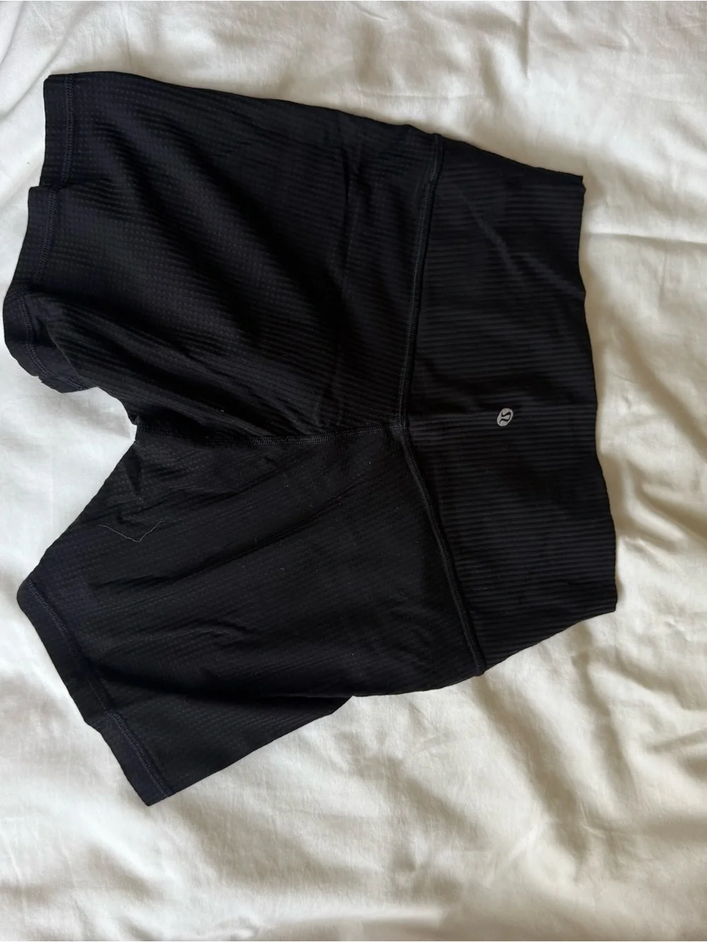 Lululemon High-Waist checkered texture Black Women’s Bike Shorts